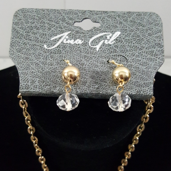 Tina Gil 3 layer Necklace Earring Set - Picture 3 of 3